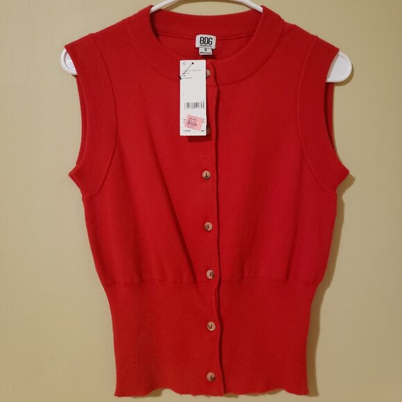 BDG Jackets & Blazers - BDG Red Knit Vest